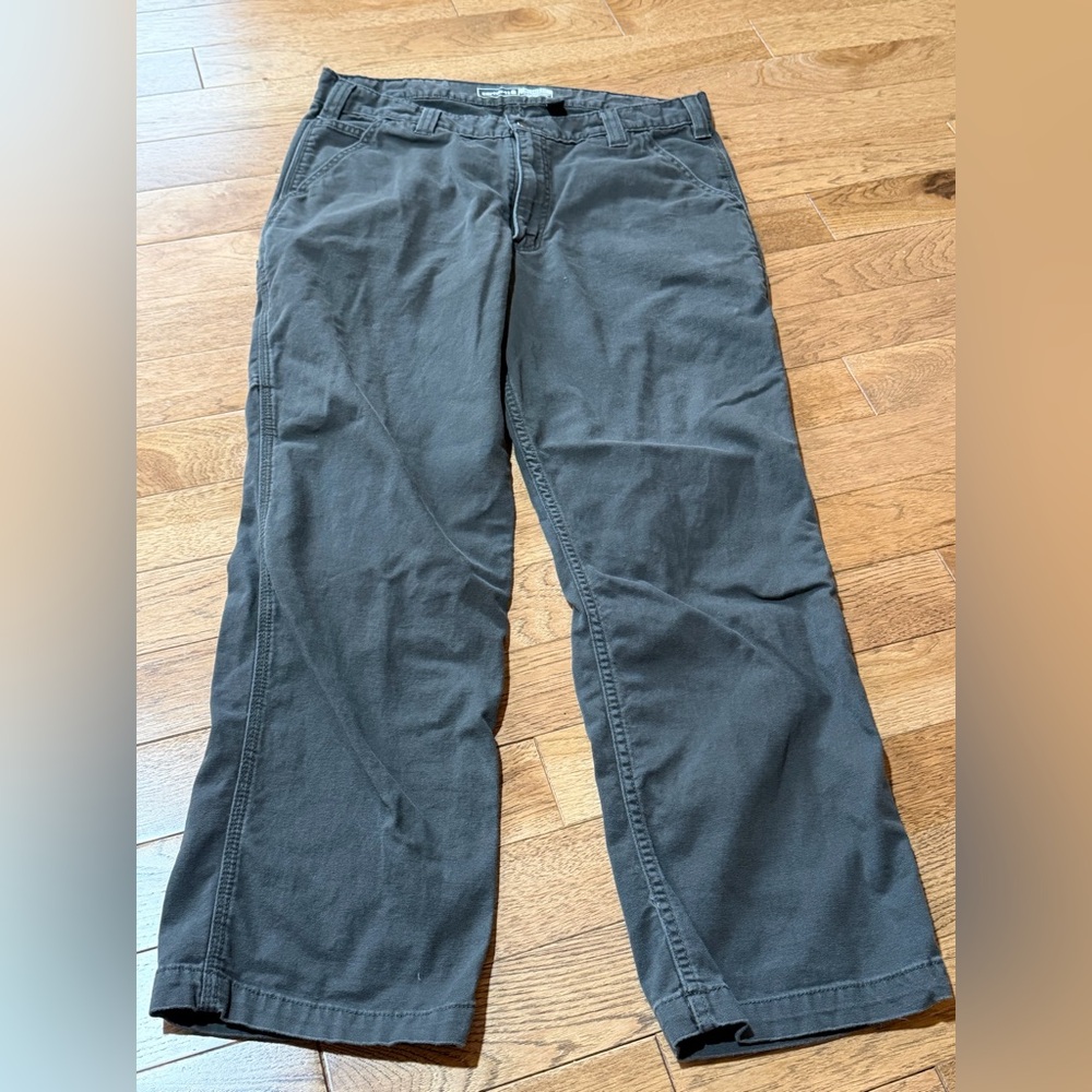 Carhartt Flex Relaxed Fit Canvas Work Pants Gray Mens 36x30